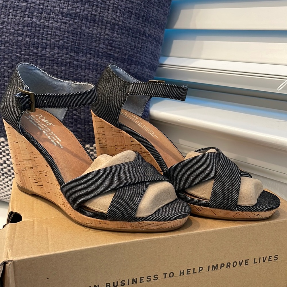 Toms cork wedges.